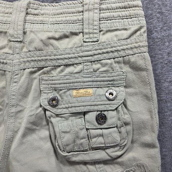Miss Me Pants Womens Small Green Cargo Capri Embroidered Horse Western Boho - Picture 5 of 12